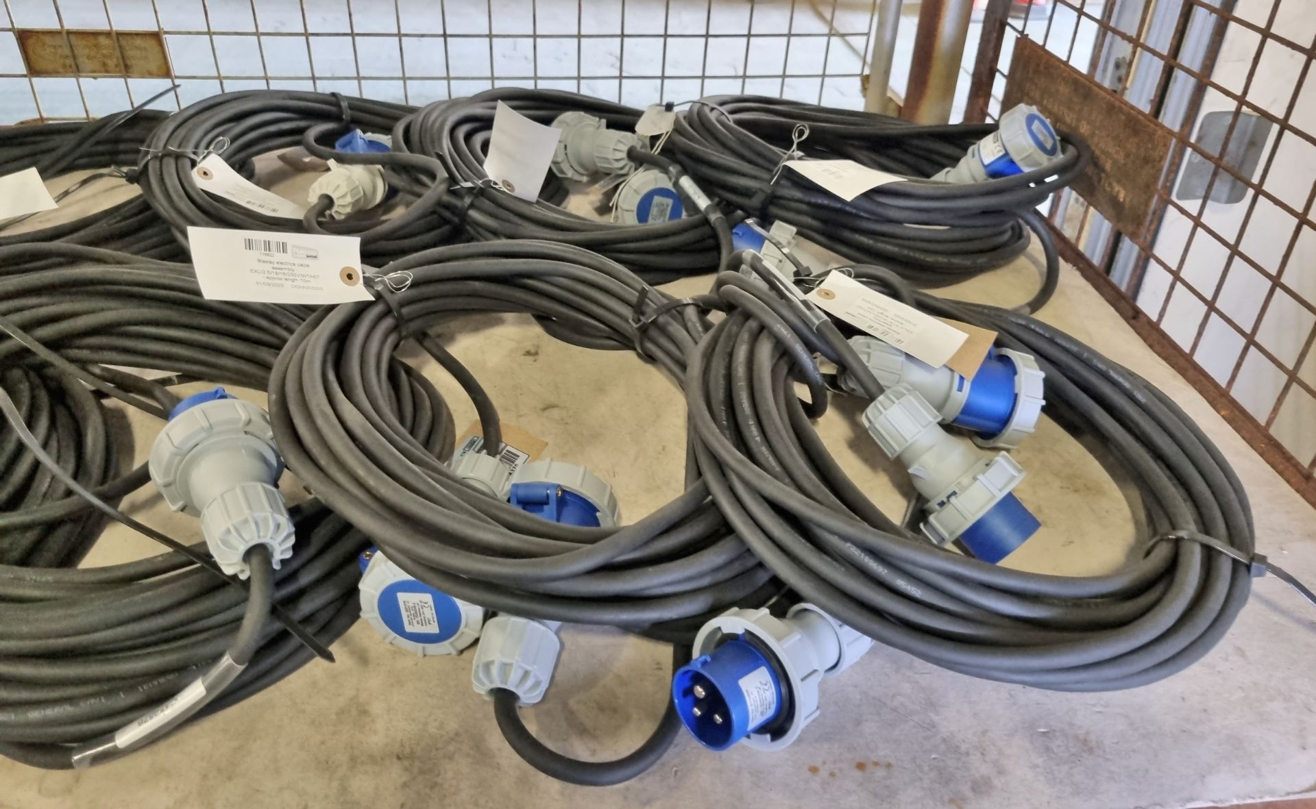 8x Blakley electrics cable assemblies - EXL/2.5/18/16/230V/WT/H07 - approx length 10m - Image 3 of 6