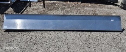 Stainless steel single wall shelf unit - W 2300 x D 300 x H 330 mm