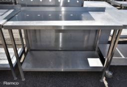 Stainless steel workbench - W 1300 x D 600 x H 900mm