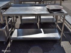 Stainless steel workbench - W 1400 x D 650 x H 920mm