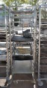 Stainless steel 15 tier rack trolley - L 61 x W 46 x H 180cm