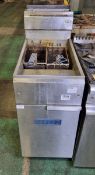 Elite CIFS - stainless steel 40 single tank twin basket natural gas fryer W 390 x D 860 x H 1150mm