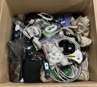 Various computer accessories, cables, connectors