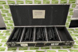 4x Philips Type LBB 3551/00 delegate discussion microphones in foam padded hard carry case