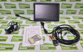 4x ESAW102M (v1) 10.2in TFT LCD monitors - boxed with accessories