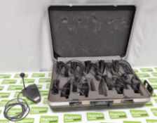 10x Philips Type LBB 3530/00 delegate discussion microphones in foam padded hard carry case
