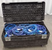 47x 200-250V 16A 2P+E cables - multiple lengths - heavy duty mobile flight case