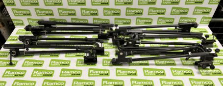 9x Tiger microphone stand arms / clamp on booms