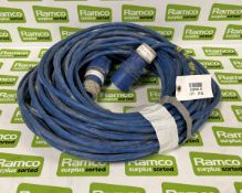 32A blue single phase cable - 40m