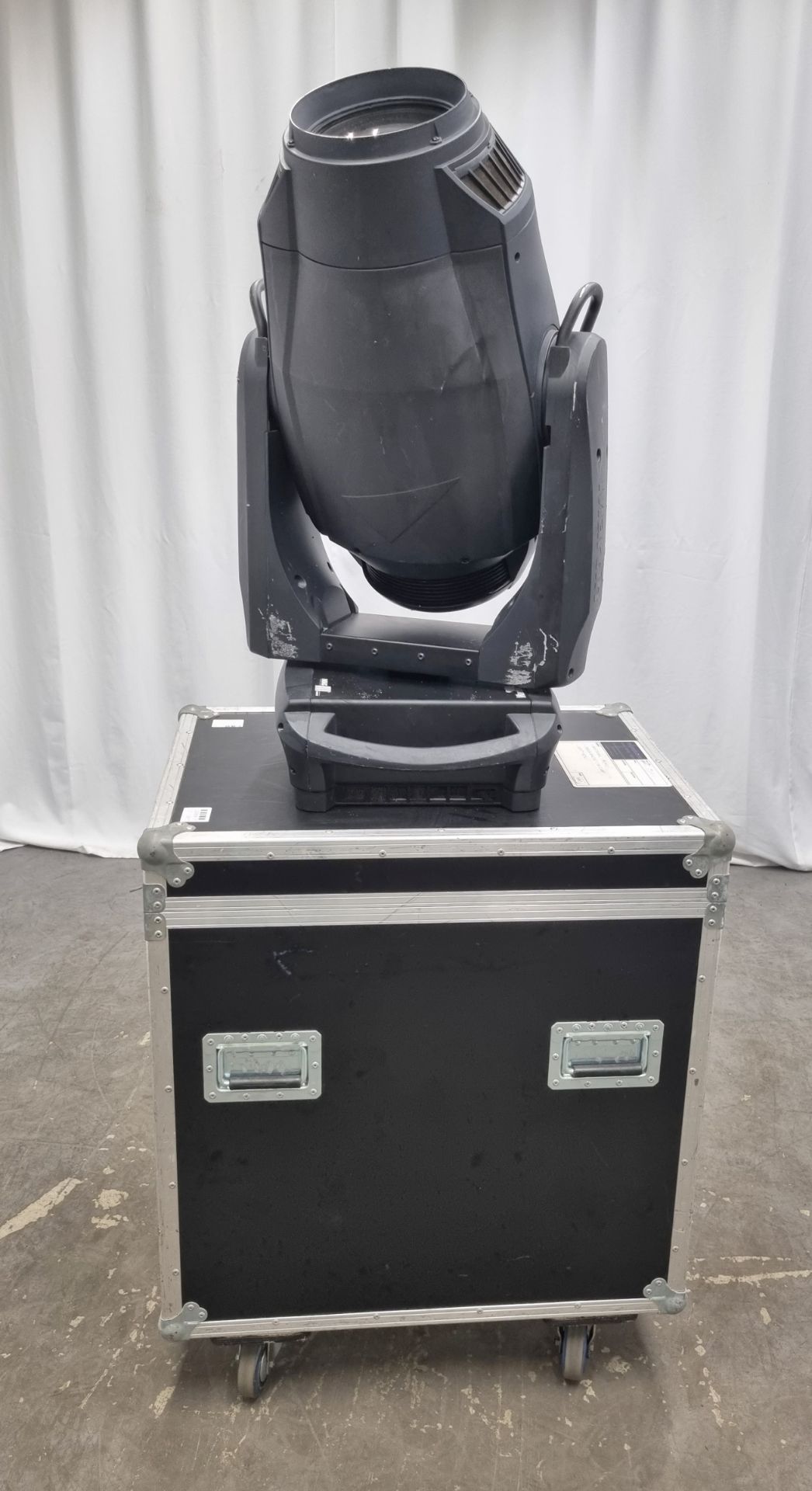 Martin Mac III Profile 1800W high output moving light with flight case on wheels - L 800 x W 600