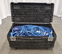 54x 200-250V 16A 2P+E cables - multiple lengths - heavy duty mobile flight case