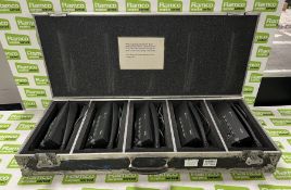 4x Philips Type LBB 3551/00 & 1x 3550 delegate discussion microphones in foam padded hard carry case