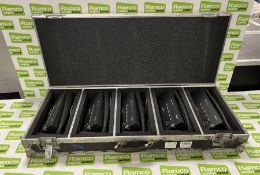 5x Philips Type LBB 3551/00 delegate discussion microphones in foam padded hard carry case