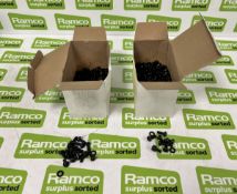 2x box of black M6 rack bolts with plastic washers