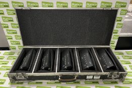 5x Philips Type LBB 3551/00 delegate discussion microphones in foam padded hard carry case