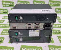 4 x Kramer VP-4XL 4 way VGA video distribution amplifiers