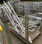 5x 2 Rung scaffold frames - 2x Scaffold gates - L 1800 x W 100 x H 670 - L 2700 x W 80 x H 550mm
