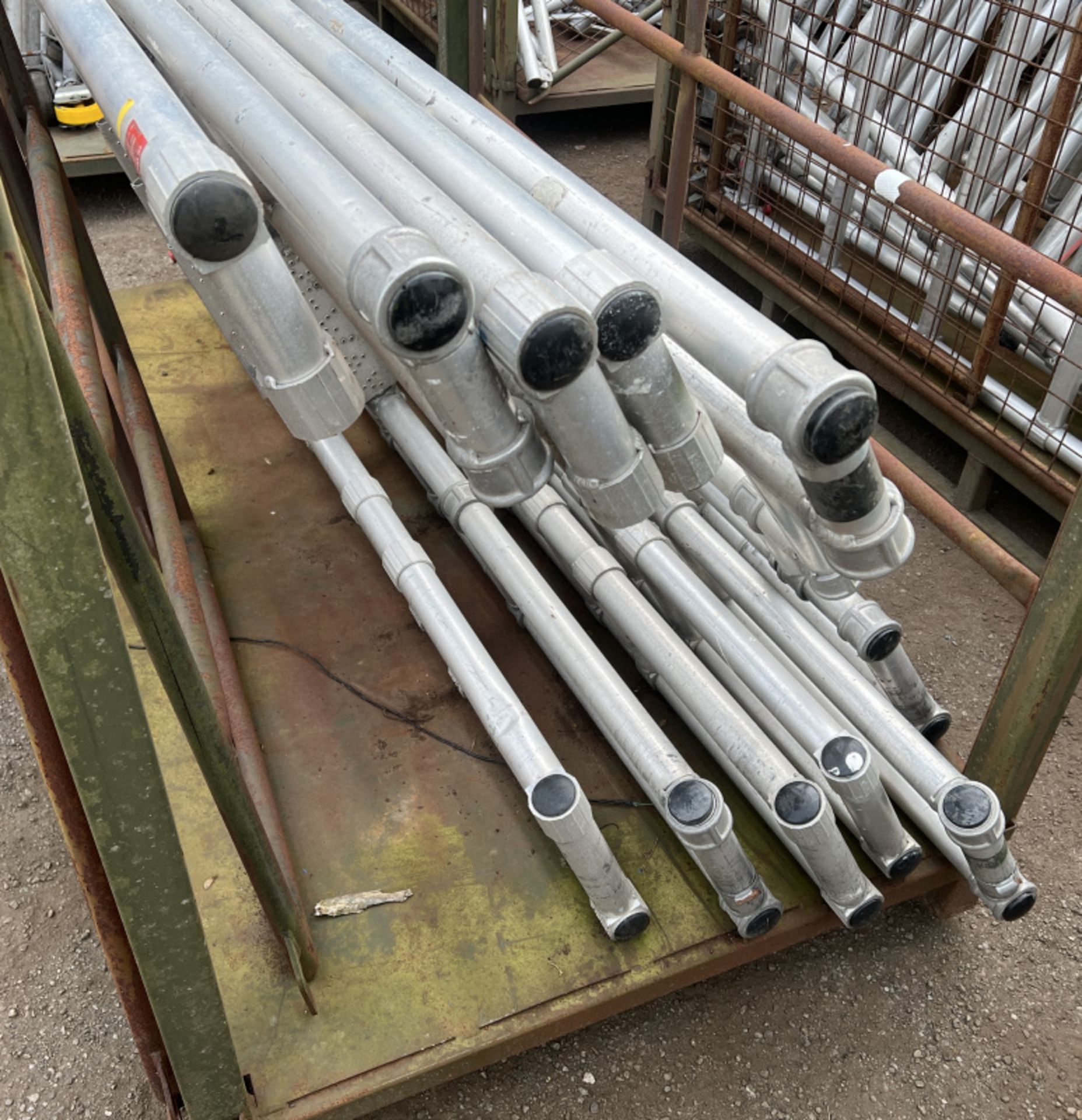 6x Aluminium 4-5 Rung scaffold sections with coupling - Image 3 of 3