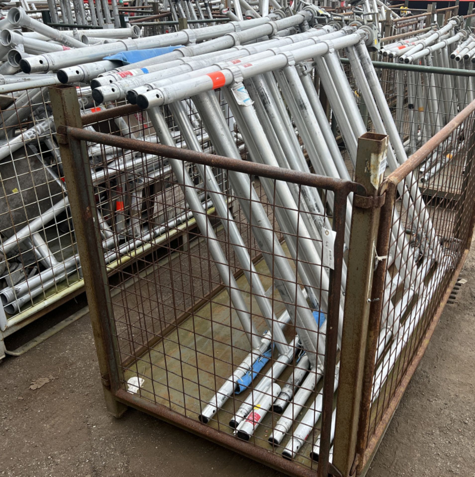 7x 4 Rung scaffold frames with wheels - L 1400 x W 100 x H 1820mm - Image 2 of 5