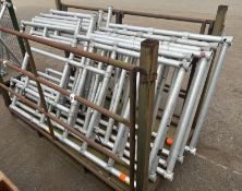 6x Aluminium 4-5 Rung scaffold sections with coupling