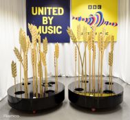 2x Wheat sheaf stage decoration used in the 'United by Music' performance by Mariya Yaremchuck