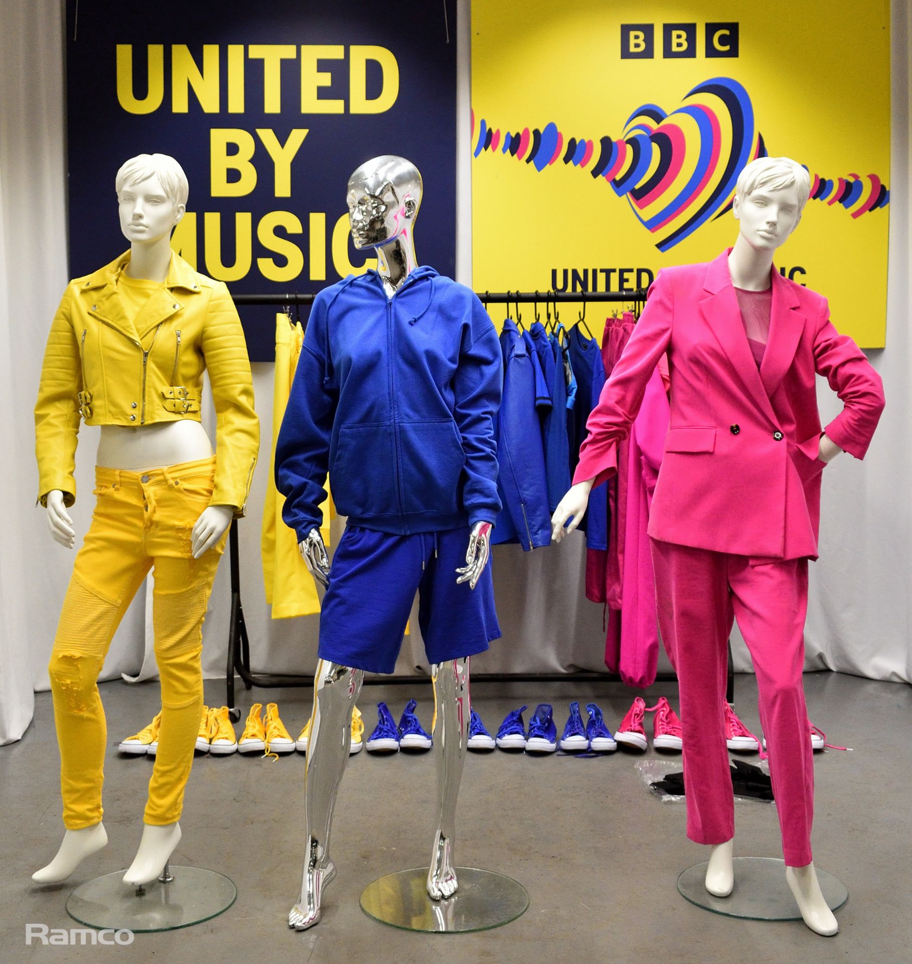 Outfits worn by backing dancers during the Semi Final 1 opening performance