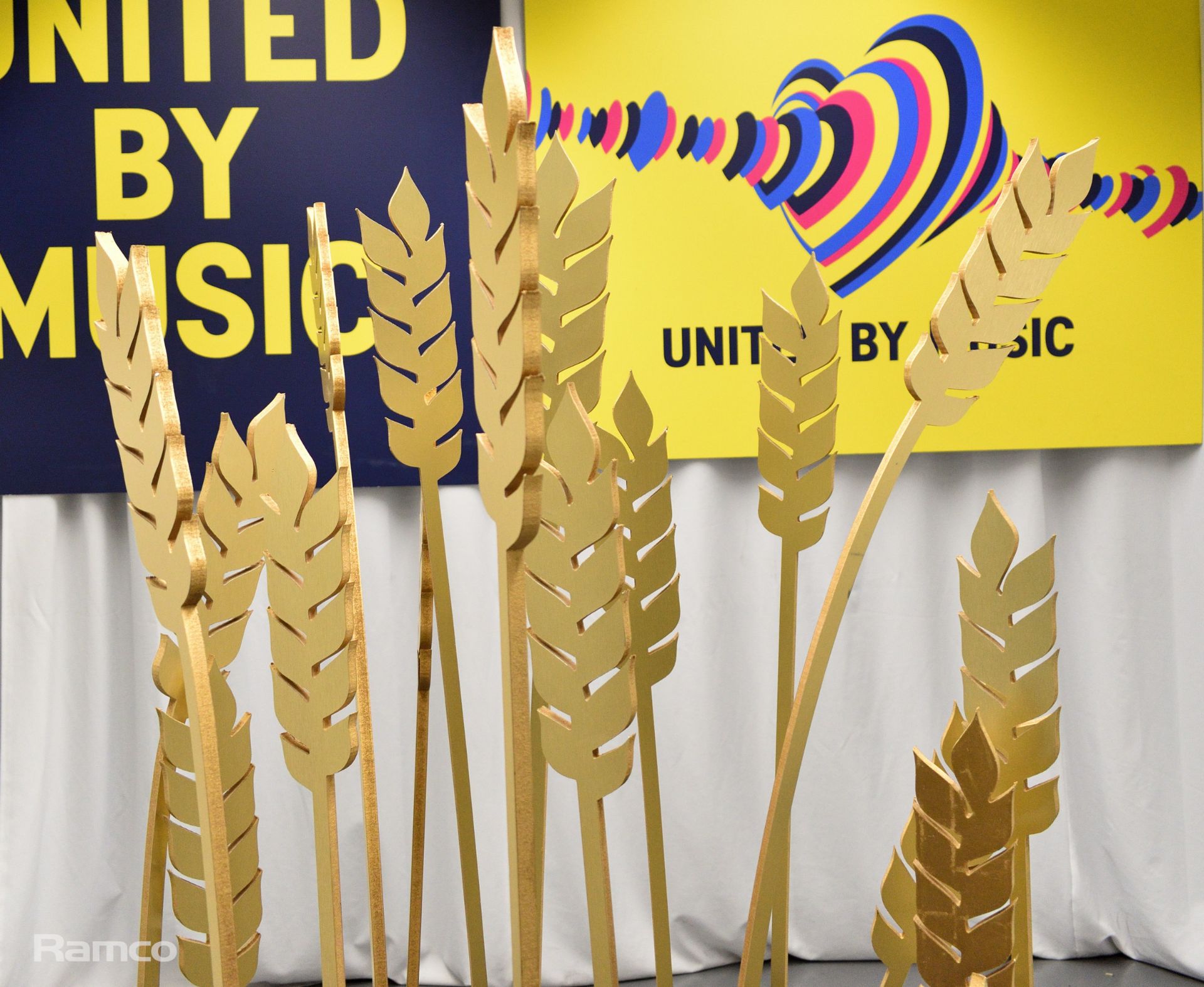 Wheat sheaf stage decoration used in the 'United by Music' performance by Mariya Yaremchuck - Image 2 of 7