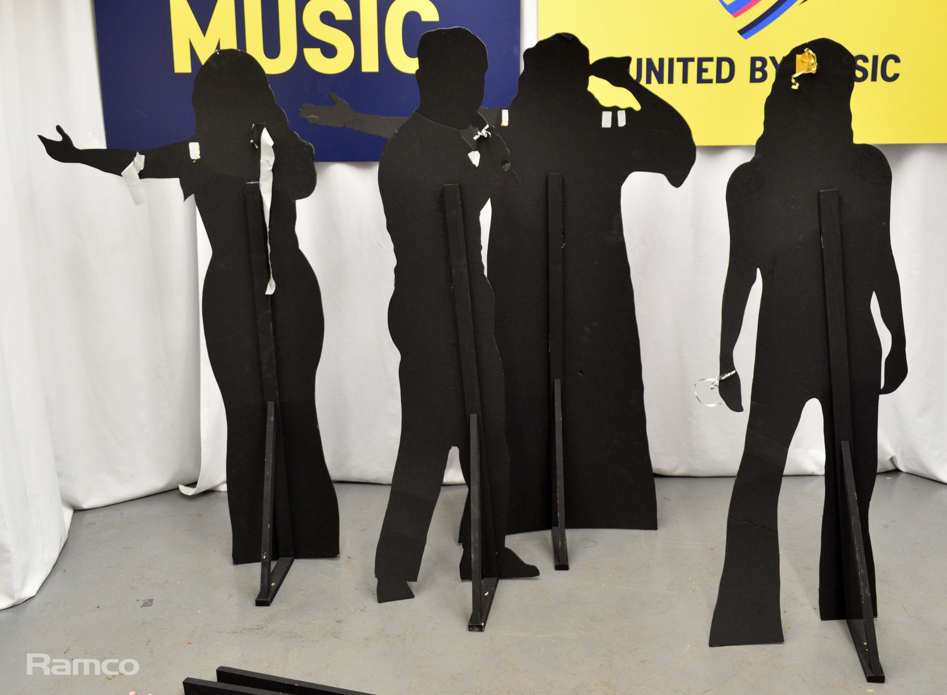 6 x Silhouette cut-outs from the Eurovision performance by Malta - Image 6 of 6