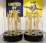2x Wheat sheaf stage decoration used in the 'United by Music' performance by Mariya Yaremchuck