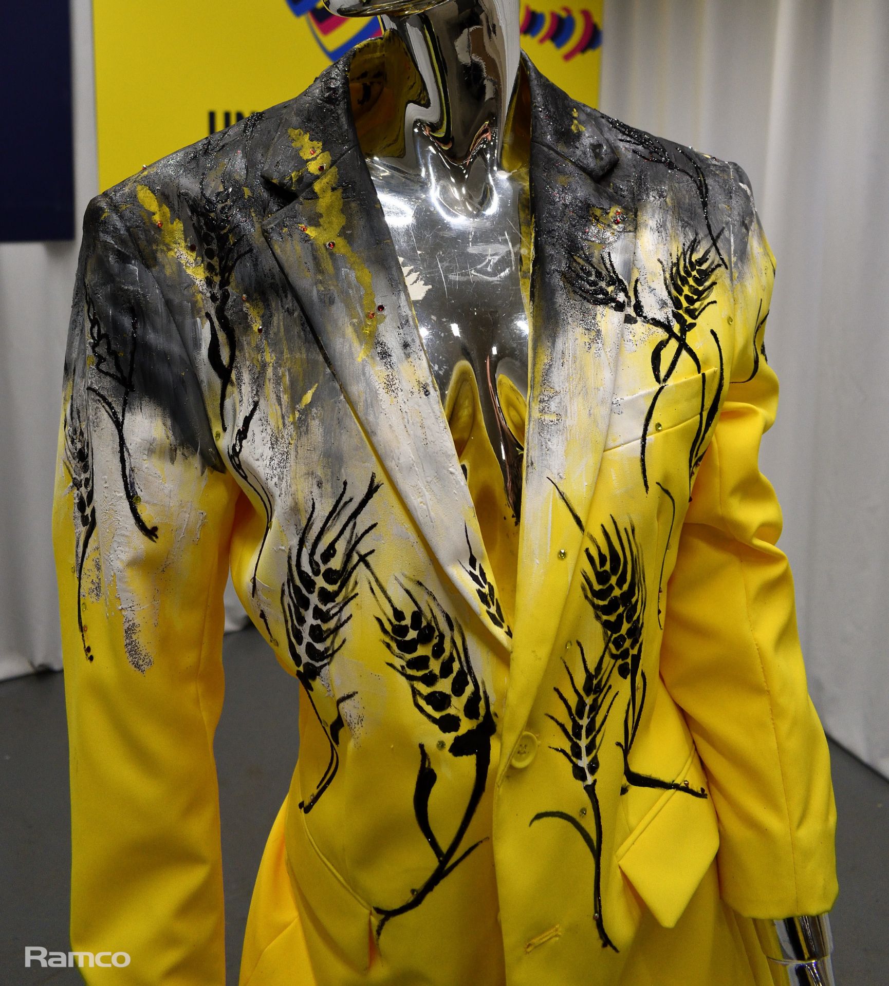 Yellow Outfits worn by backing dancers during the United by Music performance by Mariya Yaremchuck - Image 4 of 15