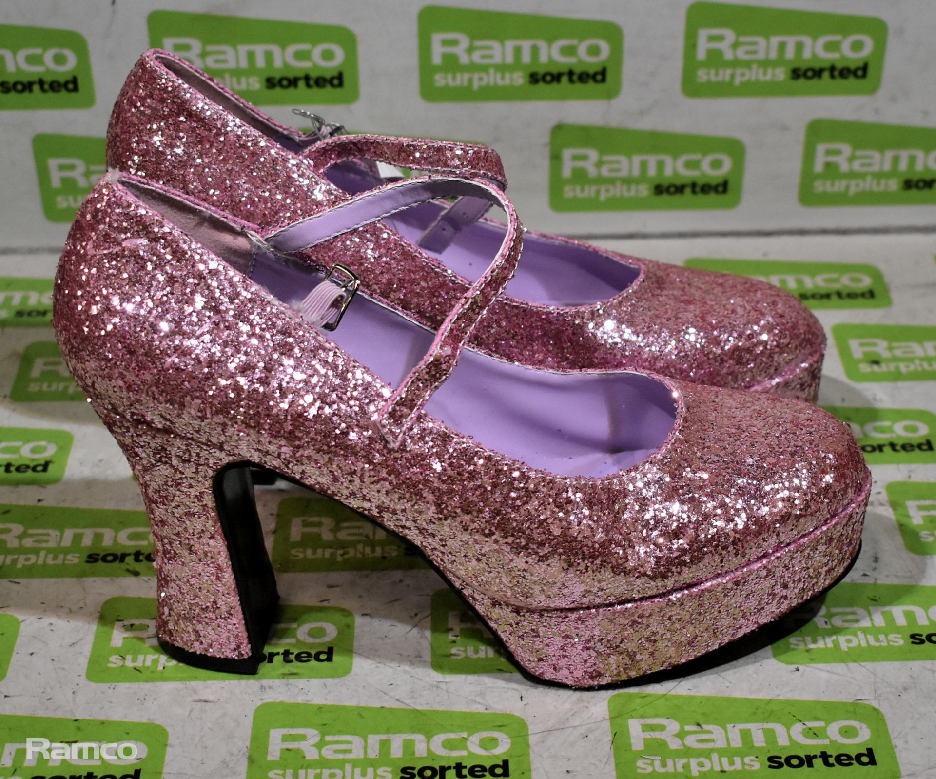 Funtasma MaryJane-50G baby pink glitter platform shoes - UK size 10 - not worn - Bild 2 aus 5