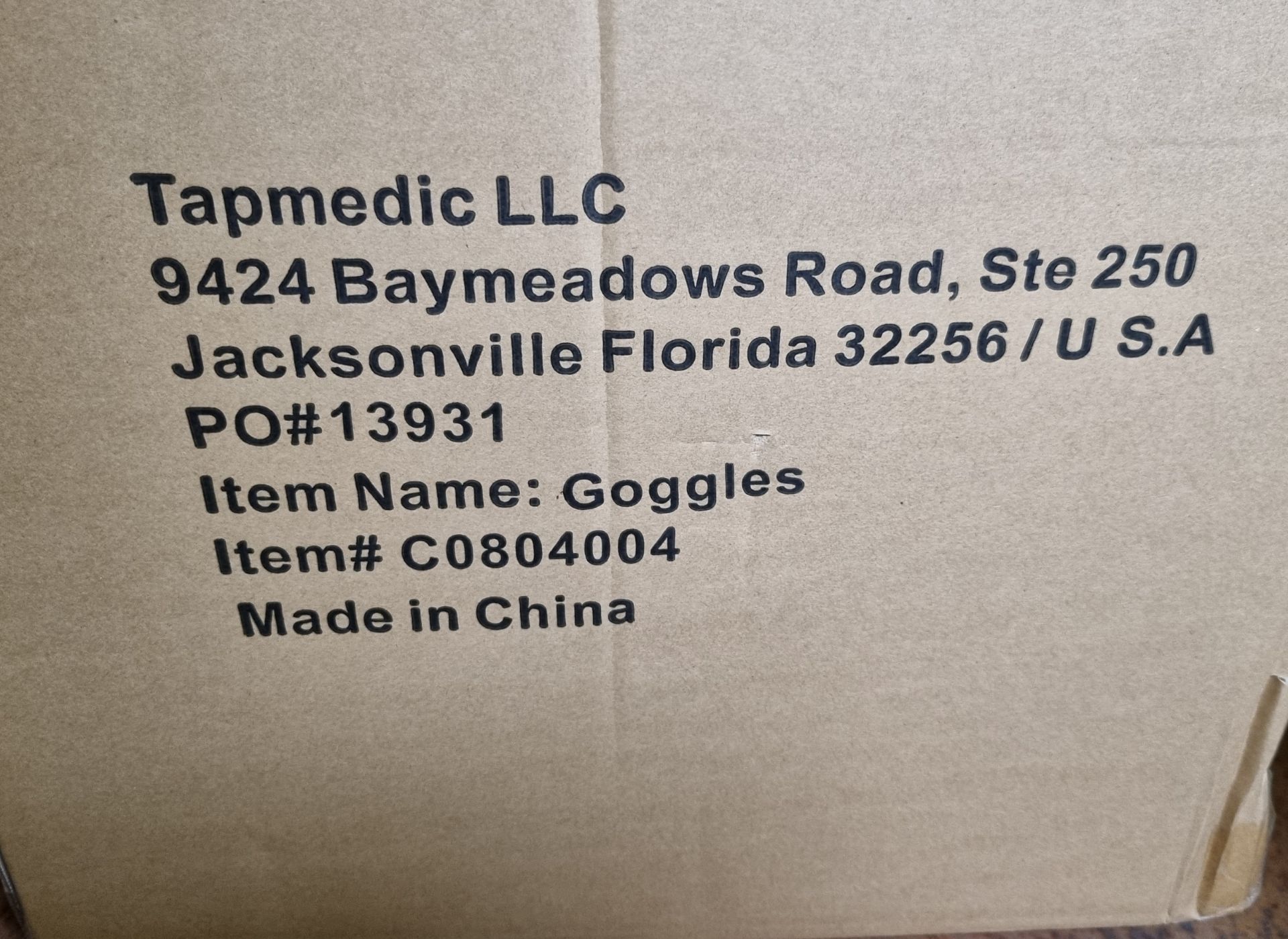 3x boxes of Tapmedic LLC safety goggles - 150 pairs per box - Image 2 of 5