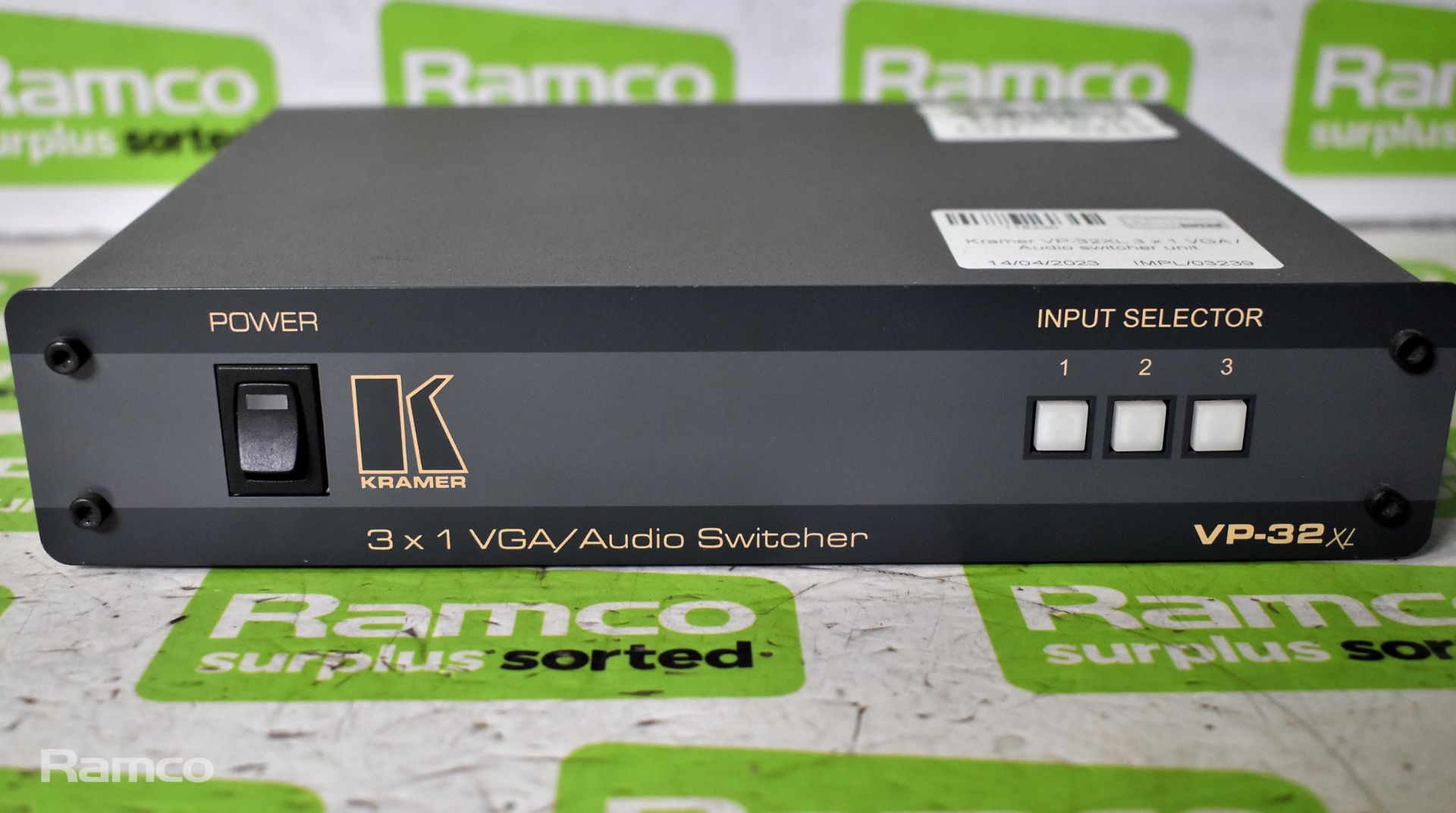 Kramer VP-32XL 3 x 1 VGA / Audio switcher unit - Image 2 of 3