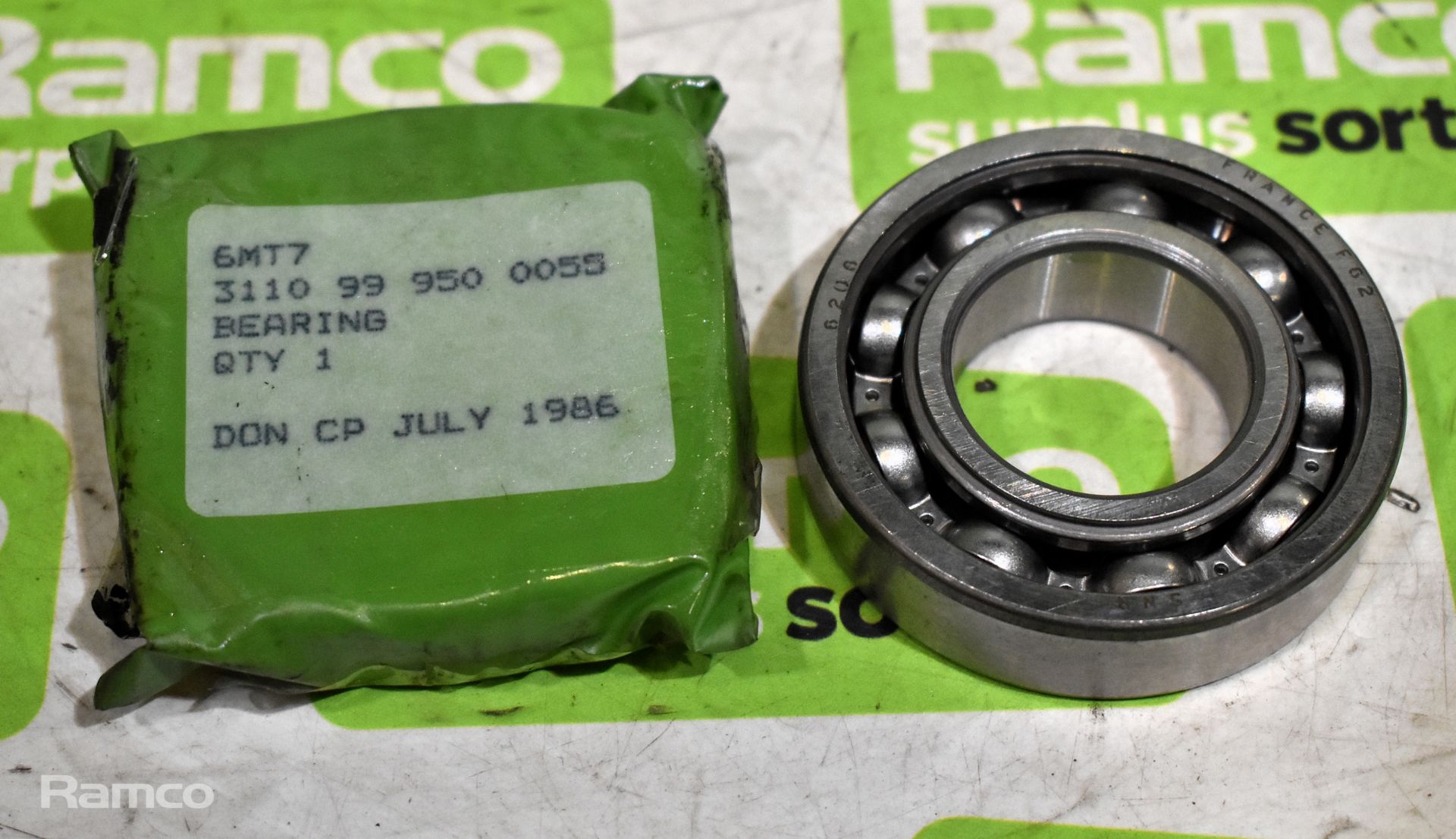 3x SNR 35mm deep groove ball bearings, 3x bags of SNR 6206 35mm deep groove ball bearings - Image 2 of 3