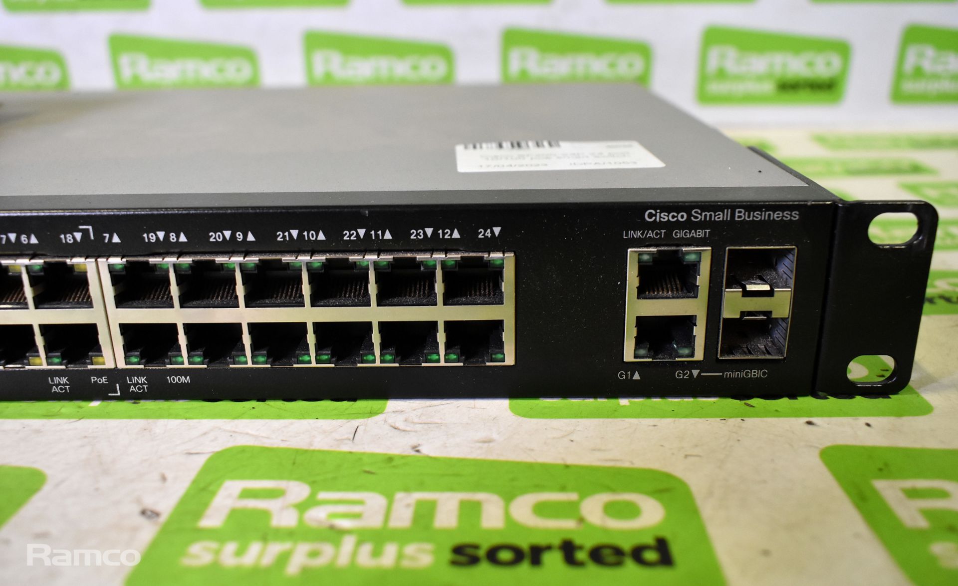 Cisco SF200-24P 24 port 10/100 poe smart switch - Image 2 of 4