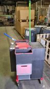 Vermop modular janitorial trolley with cleaning accessories - L 750 x W 700 x H 950mm