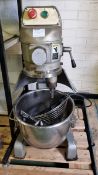 Metcalfe 200-B planetary mixer with bowl and accessories - W 400 x D 460 x H 970mm