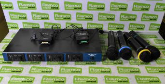 img Stage Line TXS-149H non diversity unit with 4 hand microphone and body pack transmitter