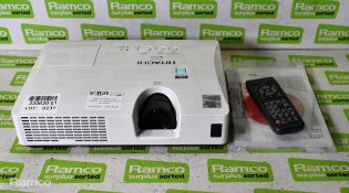 Hitachi CP-RX93 LCD projector unit with remote and document