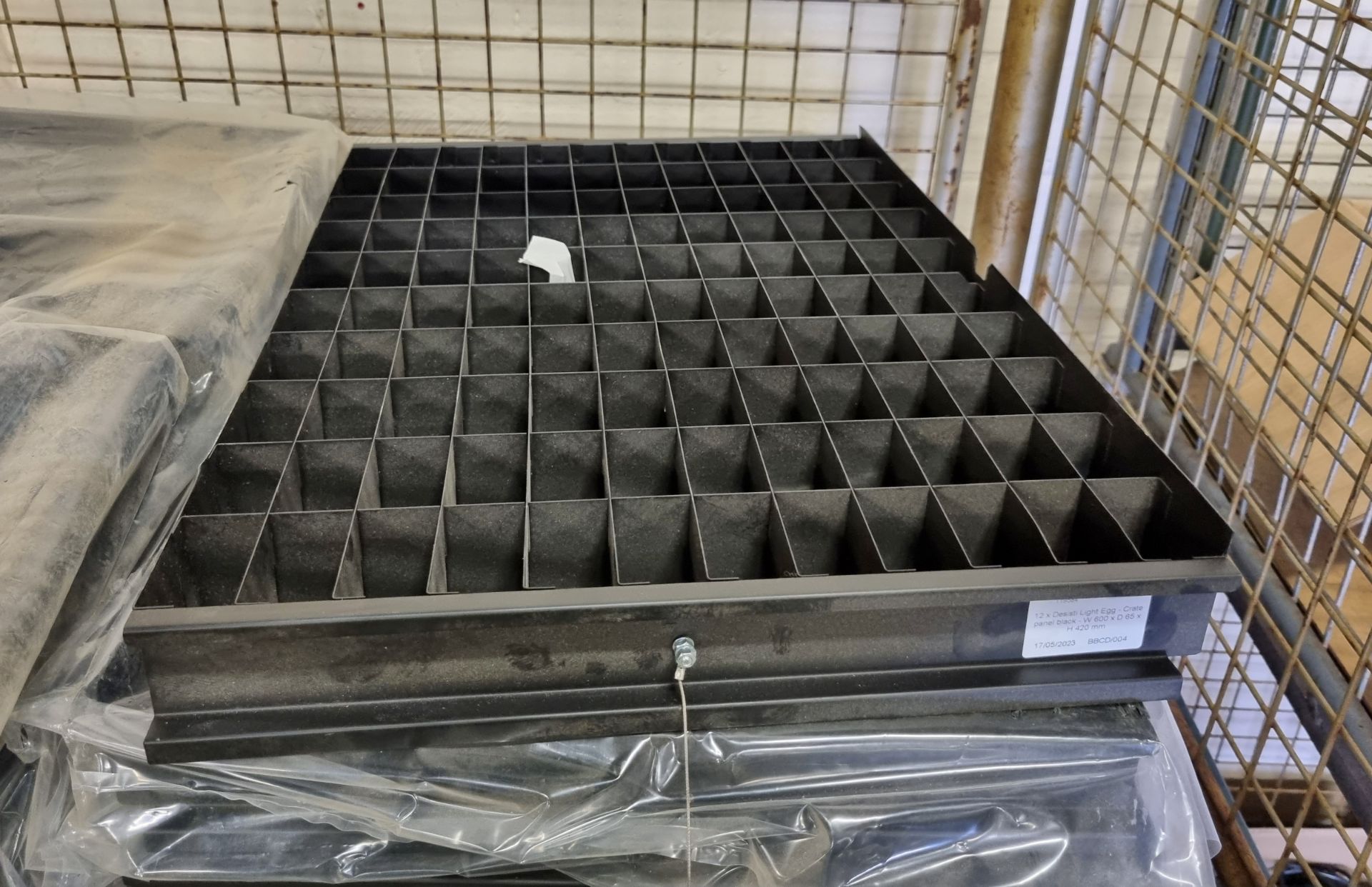 12x Desisti Light Egg - Crate panels - black - W 600 x D 65 x H 420 mm - Bild 2 aus 3