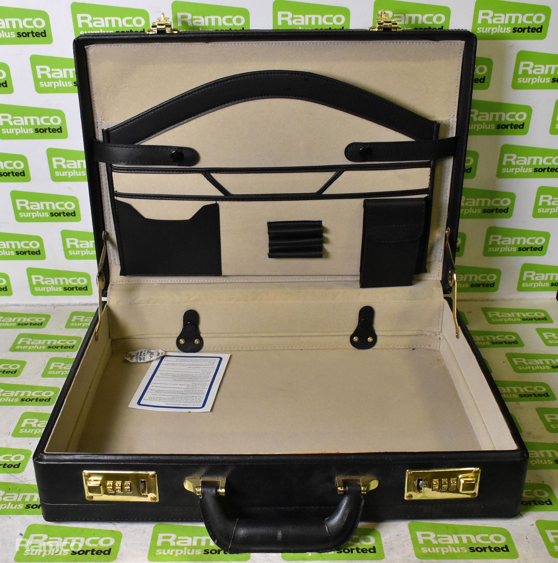 2x Black combination lock briefcases - W 445 x D320 x H100 mm - Bild 2 aus 5