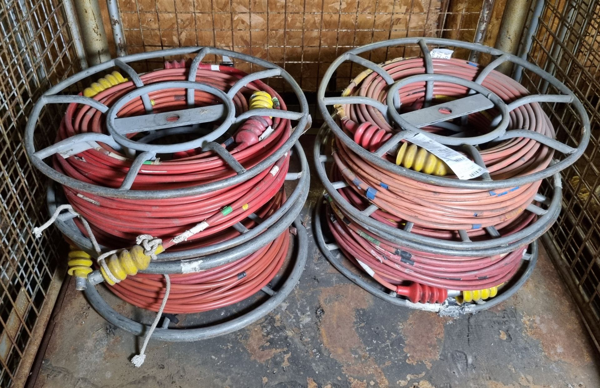 4x Heavy duty double coaxial cables with Lemo connectors and reel - Bild 2 aus 4