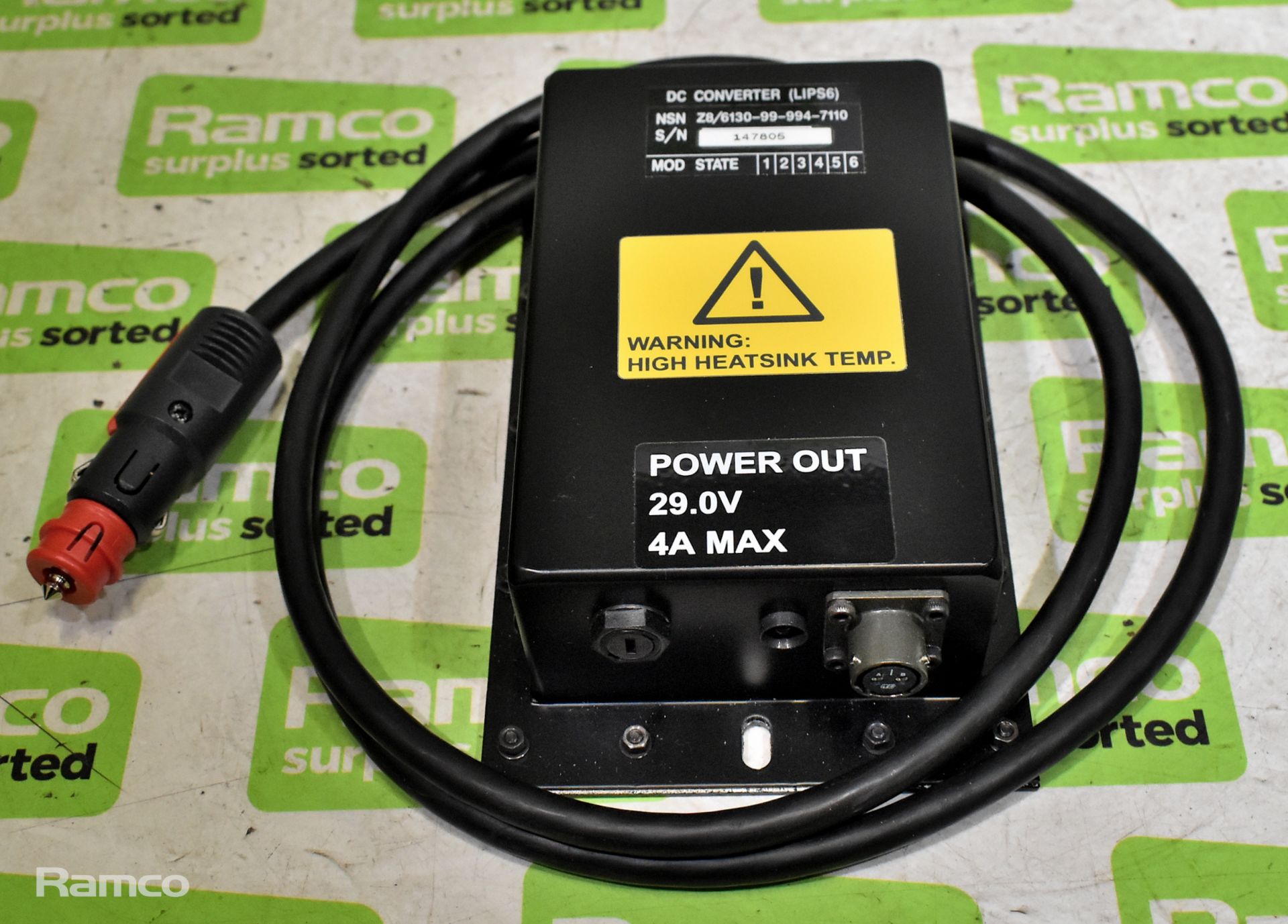 Power supply DC converter unit - power out 29.0V 4A max