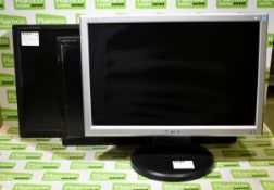 Hanns.G HG191A 19 inch monitor on stand, Iiyama ProLite E2482HD 24 inch monitor - no stand