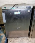 LEC essenChill BRS200ST stainless steel single door under counter fridge - W 600 x D 650 x H 845mm
