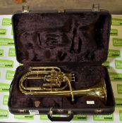 Besson 700 brass tenor horn in hard carry case - Serial No. 752-766621