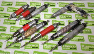 10x Desoutter pneumatic air tools - drills and screwdrivers