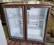 2x Cornelius ZENITH 900 BRN/BRN double glass door back bar bottle coolers - W 900 x D 550 x H 900mm