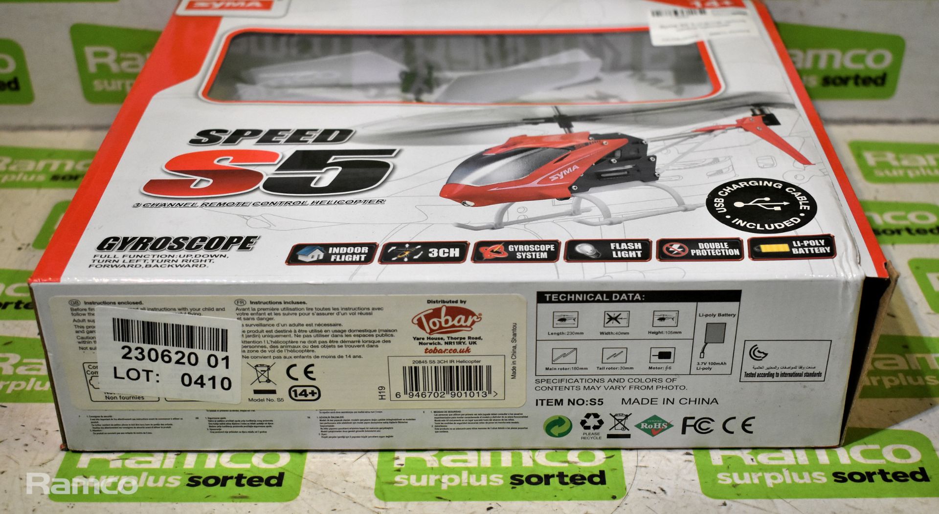 Syma S5 3 channel remote control helicopter - Image 3 of 3