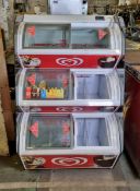 Wall's Visimax Slim multi display ice cream freezer - W 860 x D 860 x H 1360mm